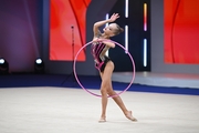 Karina Bogdanova during the hoop exercise
