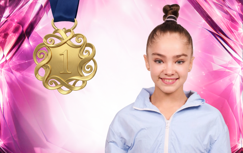 Ksenia Savinova won gold in the junior all-around at the Crystal Rose international tournament