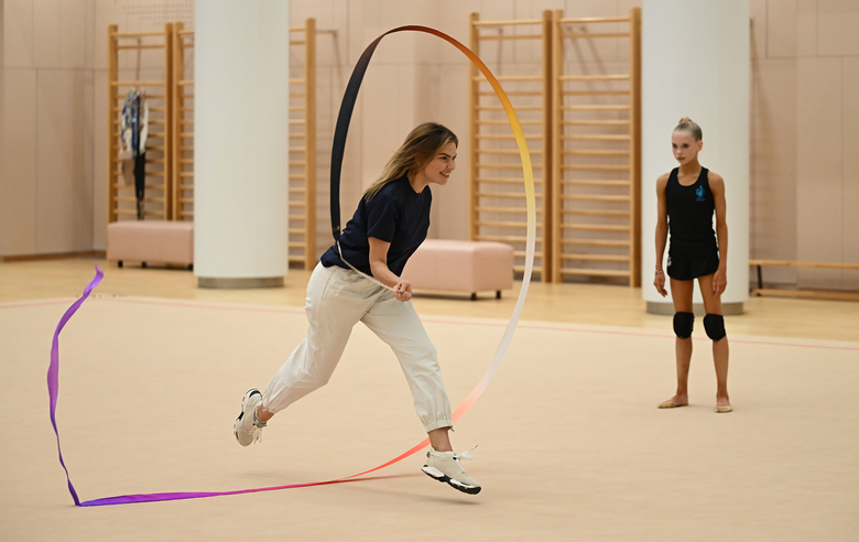 November 2, 2025. Olympic champion Alina Kabaeva during training at the Academy