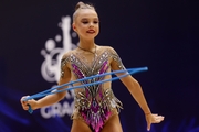 Elvira Belyaeva  during an exercise with a hoop