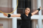 Gymnast Kimaya Karle during training at the Academy