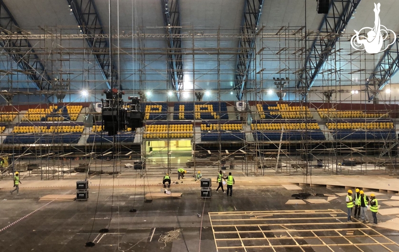 The installation of the Sky Grace Cup tournament set in Doha