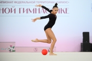 Mariia Borisova during exercise with ball