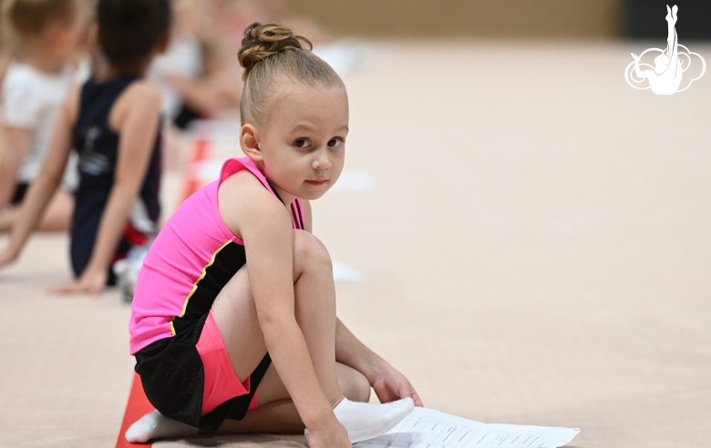 Young gymnast during the Academy selection process