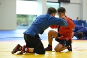 Participants of the training camp during training at the Martial Arts Academy