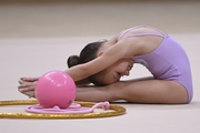 Young gymnast with objects at the mAlinka tournament