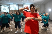 Alla Dukhova's TODES Theatre soloist Ekaterina Kurochenko during a master class