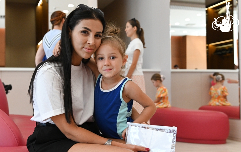 A participant in Academy selection with her mother