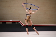 Mariia Borisova during a control training session before the Russian Championship