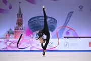 Daria Grokhotova during a ribbon exercise