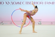 Sofia Vorobyova during exercise with ribbon