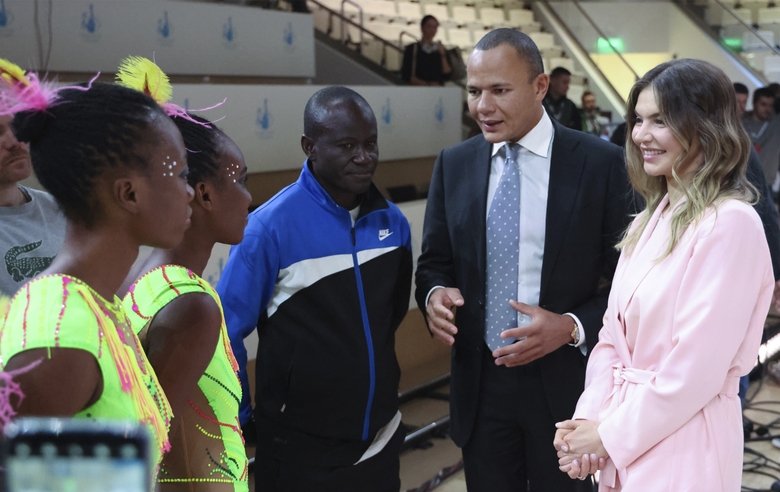 March 2, 2024. Olympic champion Alina Kabaeva with training camp participants from the Republic of Congo