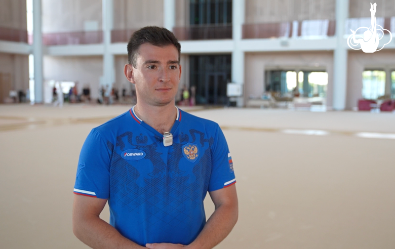 At the Academy's recovery camp, there was floor training with Russian national team choreographer Kirill Barkan