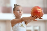 A gymnast during practice at the training camp in the Academy