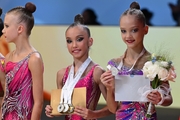 Veronika Malinina and Karina Bogdanova during the award ceremony