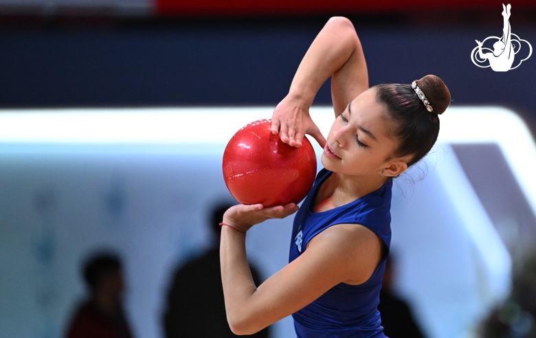 A gymnast during floor testing