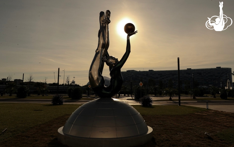 Sculpture in front of Sky Grace Academy