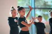 Academy gymnasts during the Alla Dukhova TODES Theater master class