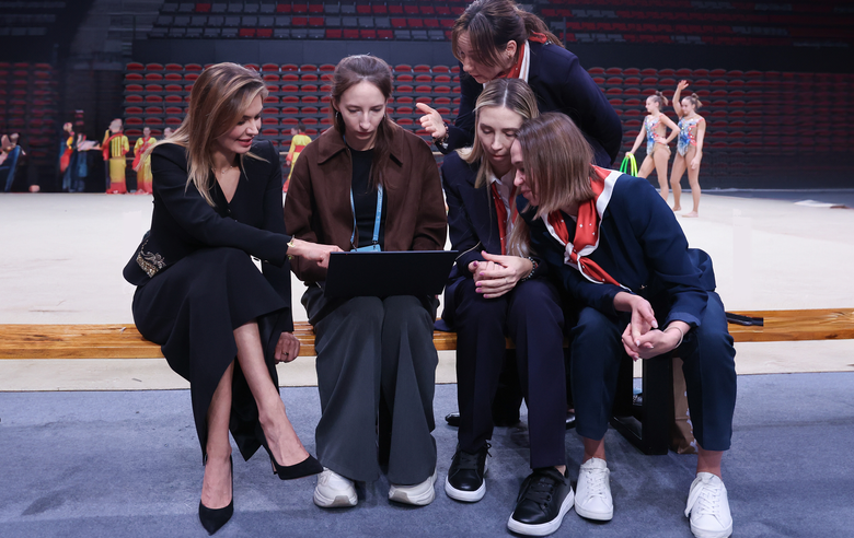 November 14, 2025. Olympic champion Alina Kabaeva during the Sky Grace Cup International Tournament and Beijing Top Open 2025