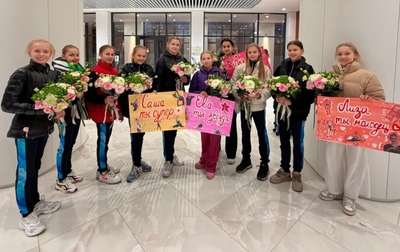 Команда Академии встретила гимнасток после завершения первого этапа «Кубка сильнейших»