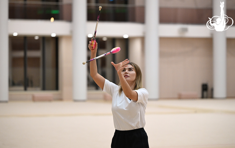 October 27, 2025. Olympic champion Alina Kabaeva during training at the Academy