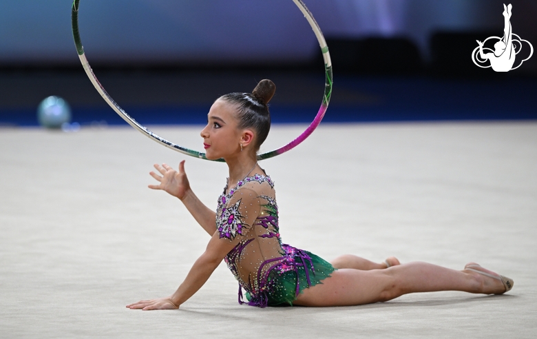 Sofia Bodzhgua during the hoop exercise