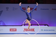 Ulyana Janus during an exercise with a hoop