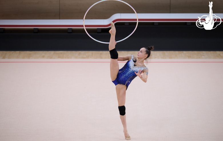 Мария Борисова во время контрольной тренировки перед чемпионатом Европы