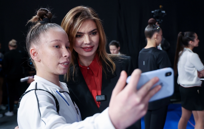 28 февраля 2026 года. Олимпийская чемпионка Алина Кабаева на чемпионате России в Москве