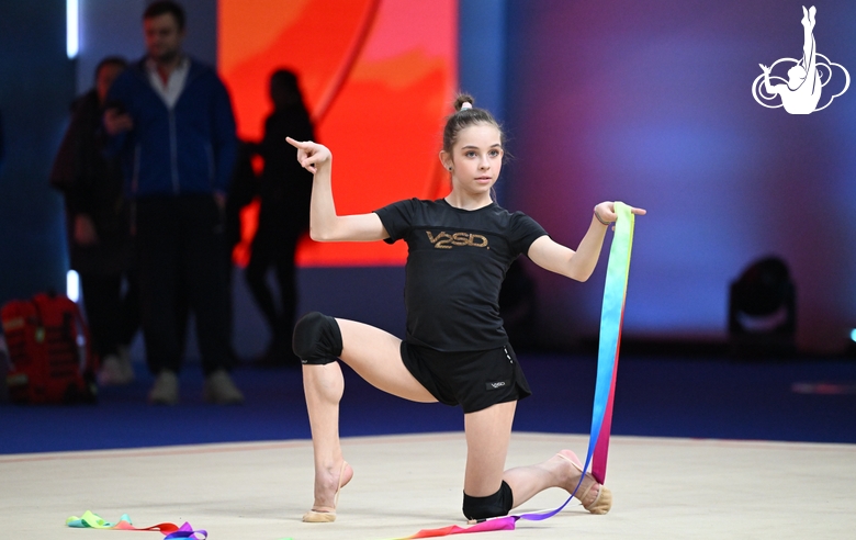 Sofia Ilteryakova during floor testing