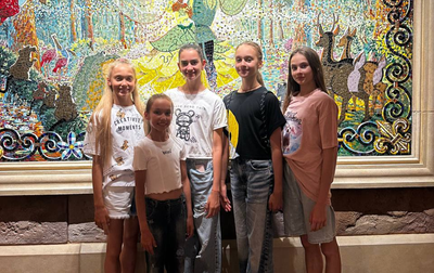 Gymnasts from the Sky Grace International Clubs Association arrived in Shanghai