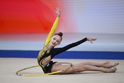 Ksenia Bondarenko during the hoop exercise