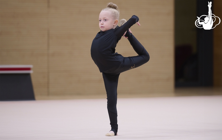 Young gymnast during the selection process