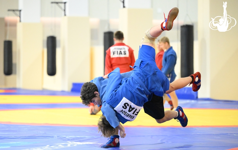 Participants of the training camp during training at the Martial Arts Academy