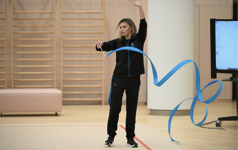 February 5, 2025. Sirius. Olympic champion Alina Kabaeva evaluates the work of gymnasts and shares invaluable experience with them.