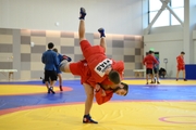 Participants of the training camp during training at the Martial Arts Academy