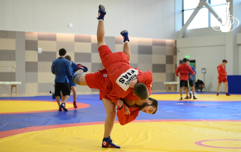 Participants of the training camp during training at the Martial Arts Academy