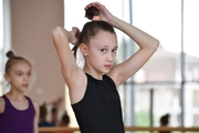 Gymnast  during class in the Academy choreography hall