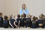 Young gymnasts during a session with psychologist Irina Kozyr