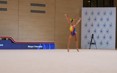 Uliana Ianus's club routine at the interregional Sky Grace Cup tournament