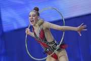 Pelageya Ananova during an exercise with a hoop