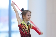 Sabina Samatova during an exercise with a jump rope during a control training session