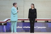 Olympic champion Alina Kabaeva at the all-Russian Sky Grace Cup tournament