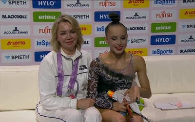 Let's take another look at Masha Borisova's reaction to her first "thirty" on the international arena