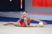 Ksenia Evdokimova during the ball exercise