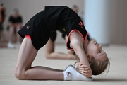 A gymnast during the workout