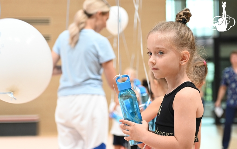 Young gymnast on the first day of Academy selection process