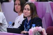 Judge Olga Minigalina during the competition