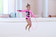A young gymnast during a training session