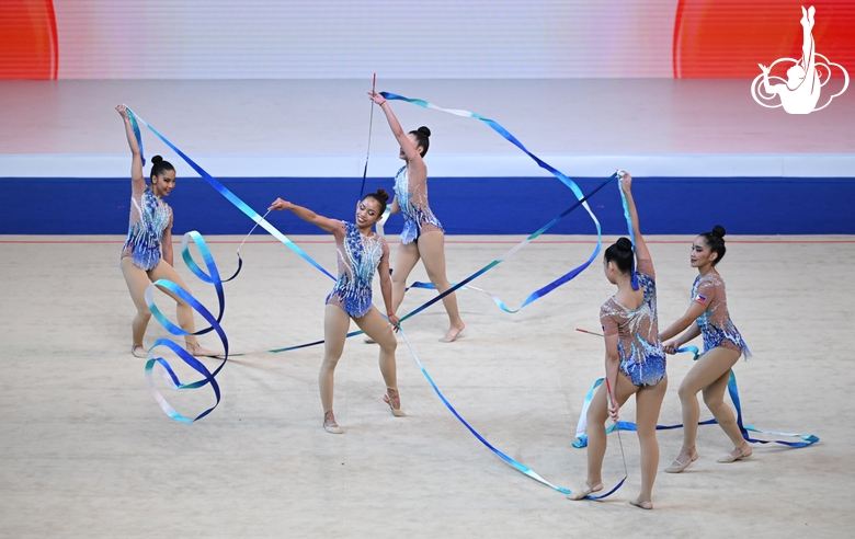 Team of the Philippines during the ribbon exercise